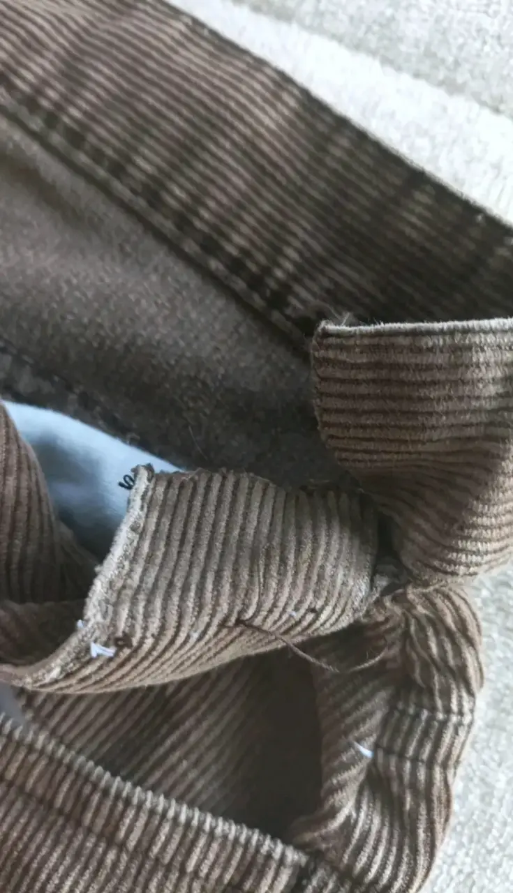 Pantalones de pana marrón Zara Basic - 3