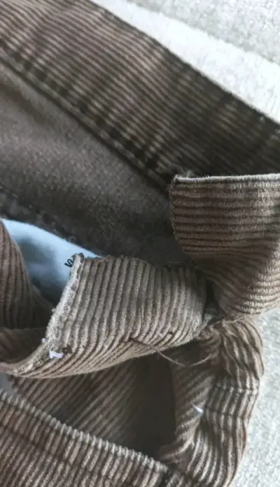 Pantalones de pana marrón Zara Basic - miniatura 3