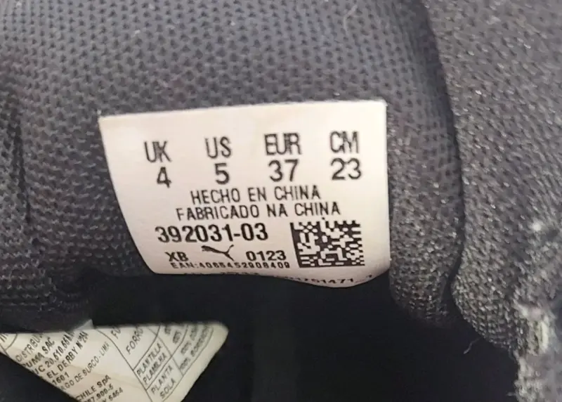Zapatillas deportivas negras Puma talla 37 - 5