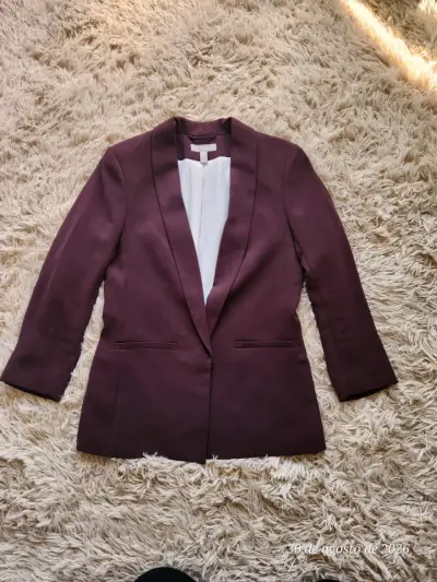 Blazer Burdeos para Mujer Talla 34 - miniatura 1