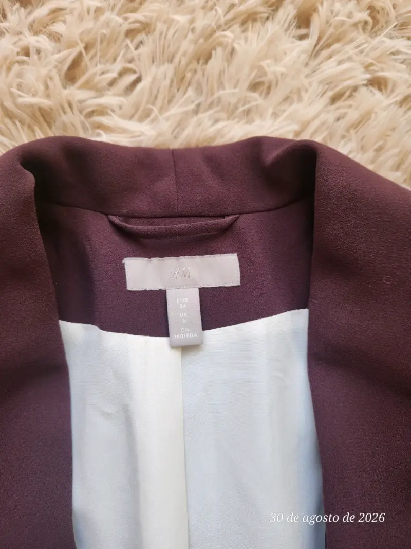 Blazer Burdeos para Mujer Talla 34 - 2