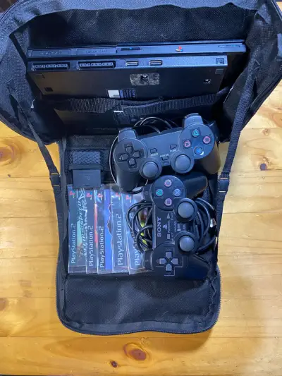 PlayStation 2 + Mandos + 10 Juegos + Bolso - miniatura 3
