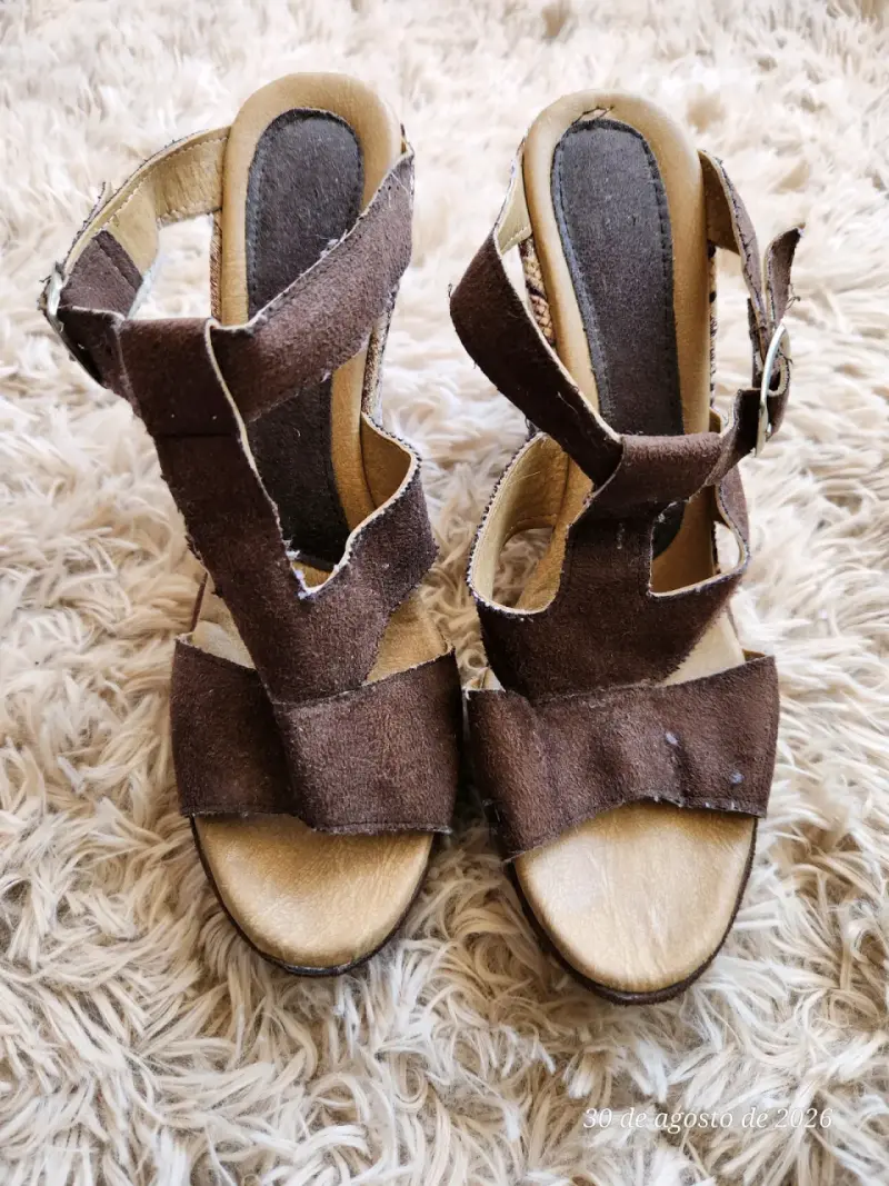 Sandalias de Cuña Marrón para Mujer - 2