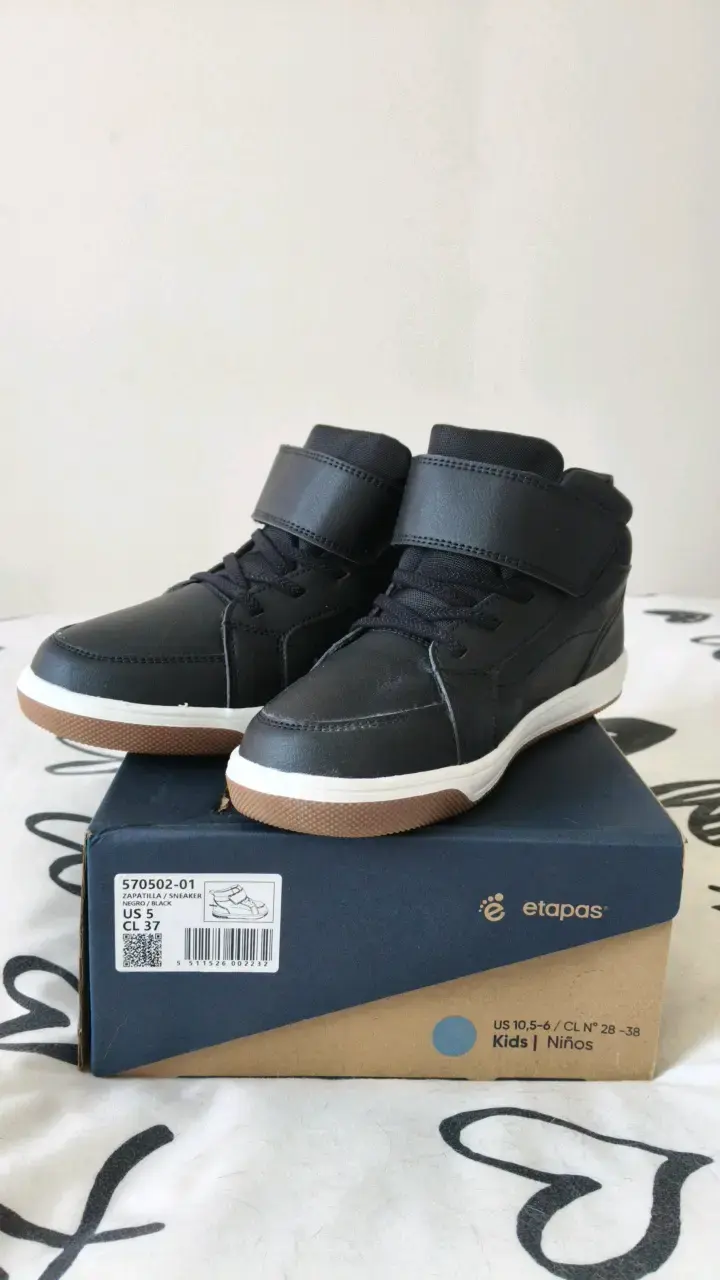 Zapatillas negras para niños Etapas talla 37 - 1