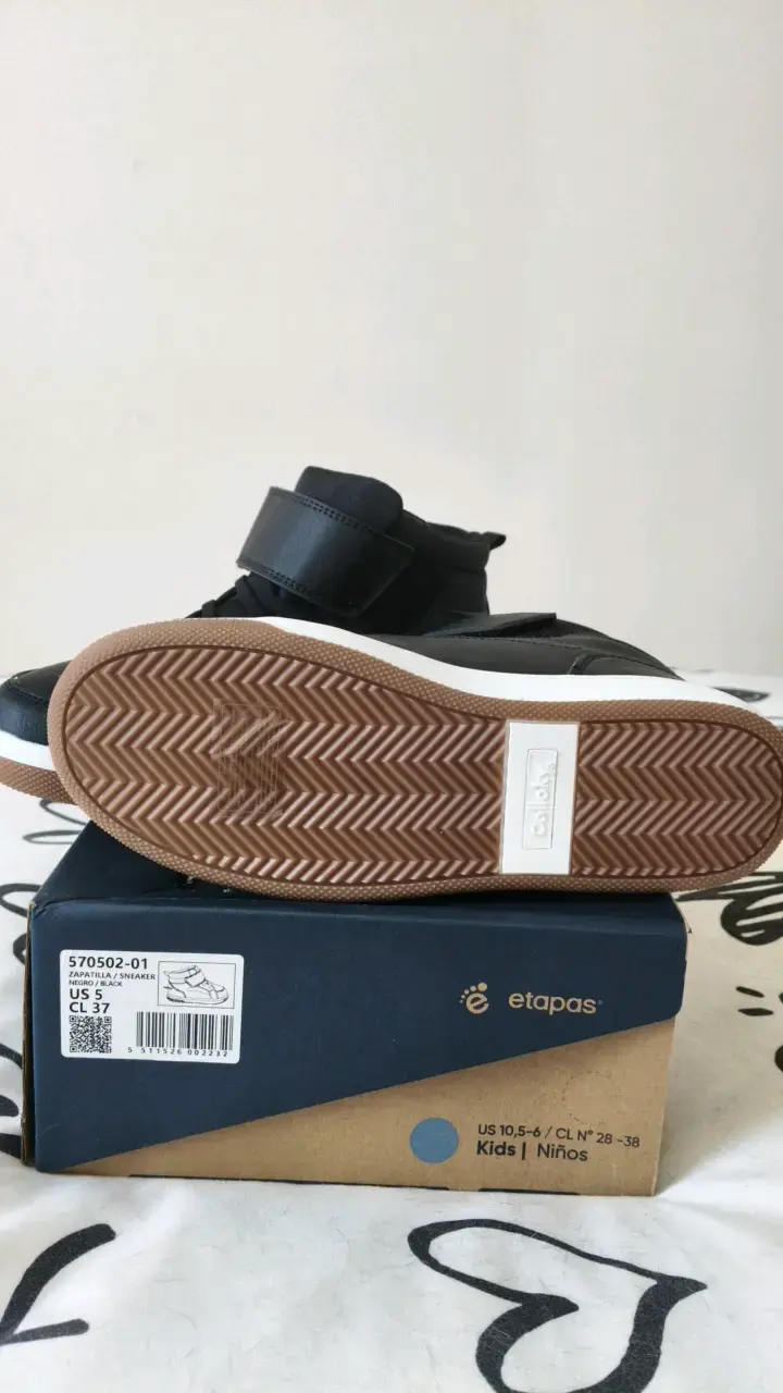 Zapatillas negras para niños Etapas talla 37 - 2