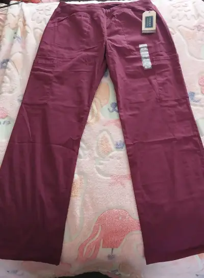 Pantalones médicos clinico Cherokee color burdeosM - miniatura 2