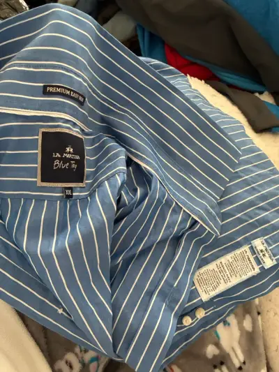 Camisa a rayas azul La Martina Blue Tag - miniatura 1