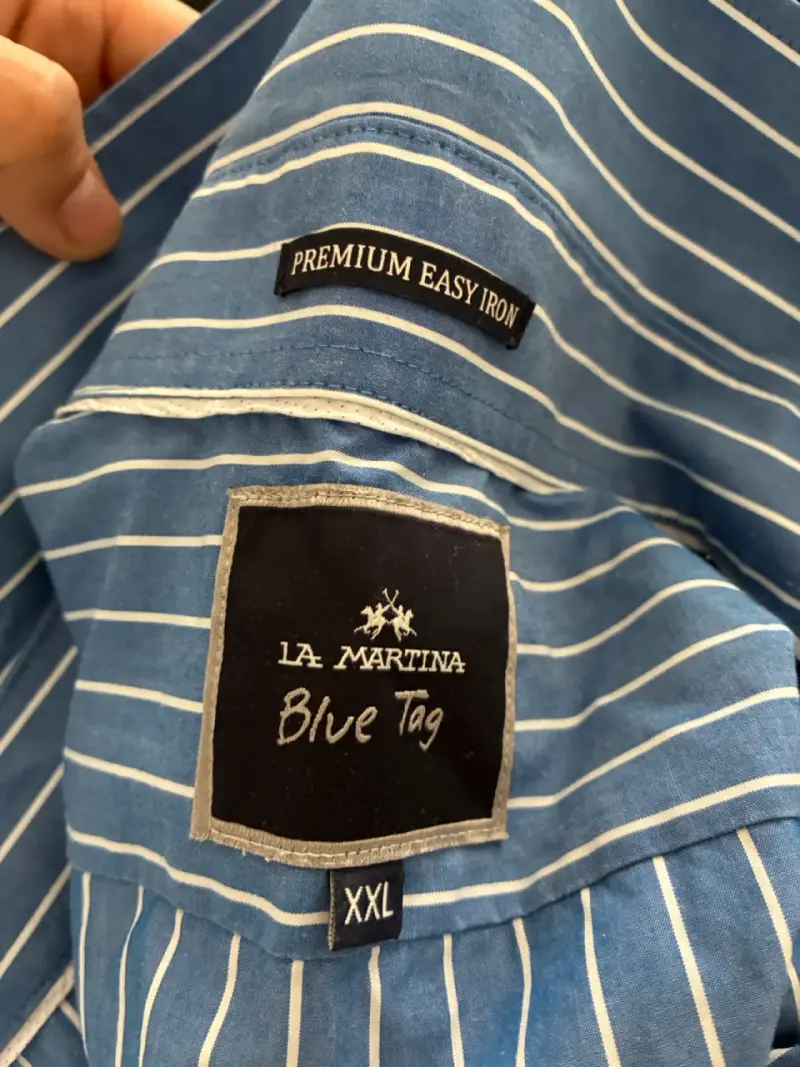 Camisa a rayas azul La Martina Blue Tag - 2
