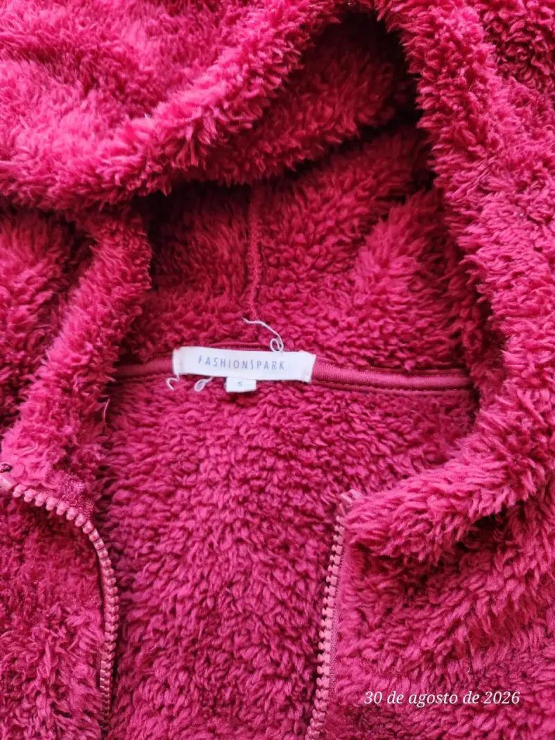 Chaqueta de felpa roja con capucha Fashion Spark - 2