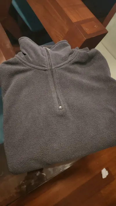 Polar gris con cierre medio para hombre - miniatura 1