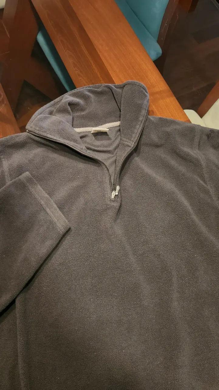 Polar gris con cierre medio para hombre - 2