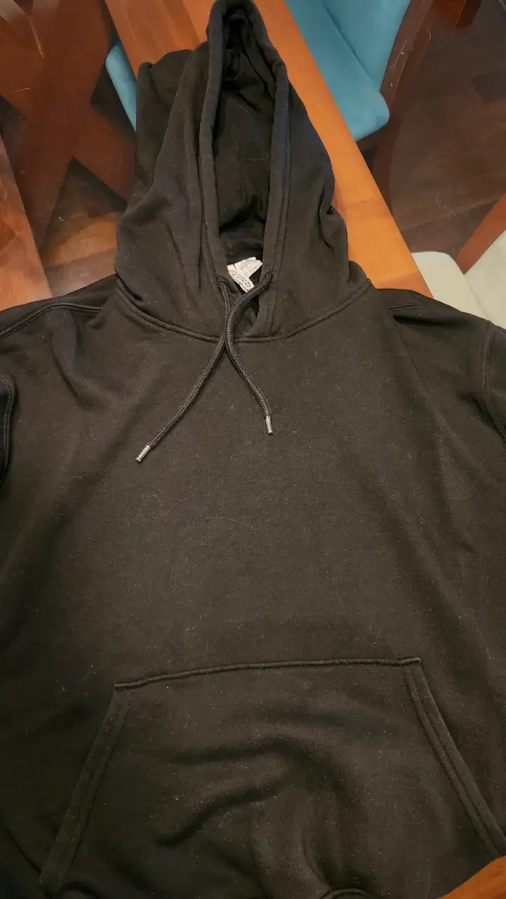 Polerón negro con capucha unisex H&M