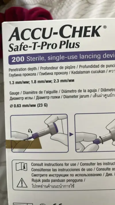 Lancetas Accu-Chek Safe-T-Pro Plus 200 unidades - miniatura 1