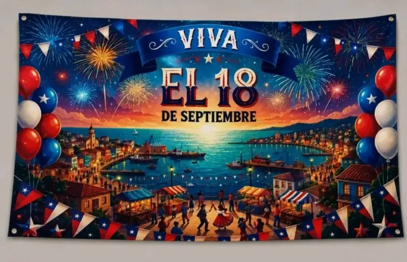 Mural Decorativo Viva El 18 de Septiembre - 1