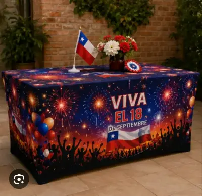 Funda de mesa temática Fiestas Patrias Chile - miniatura 1
