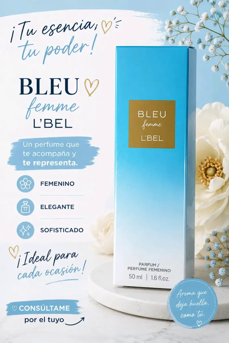 Perfume femenino L'Bel Bleu Femme 50ml