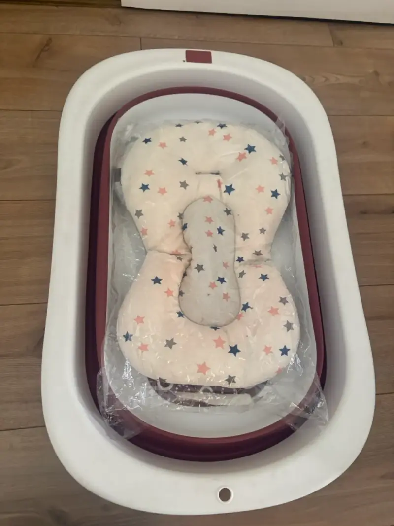 Tina de baño plegable para bebé con cojín de estrellas - 2