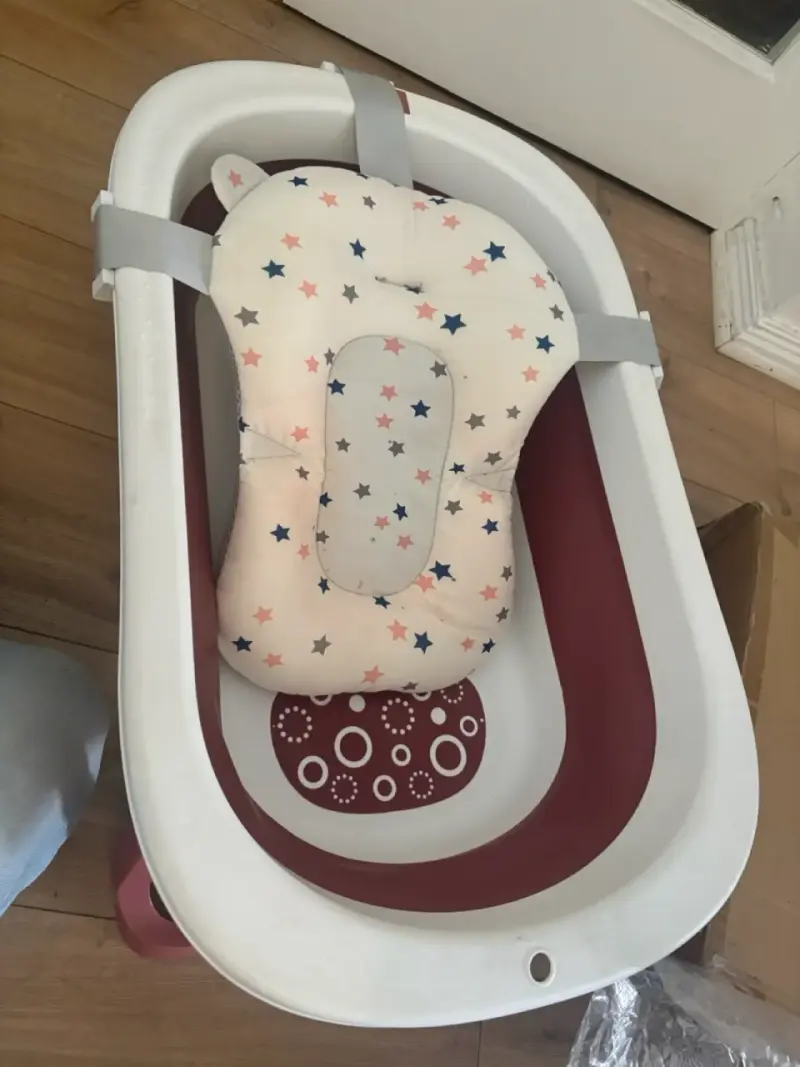 Tina de baño plegable para bebé con cojín de estrellas - 3