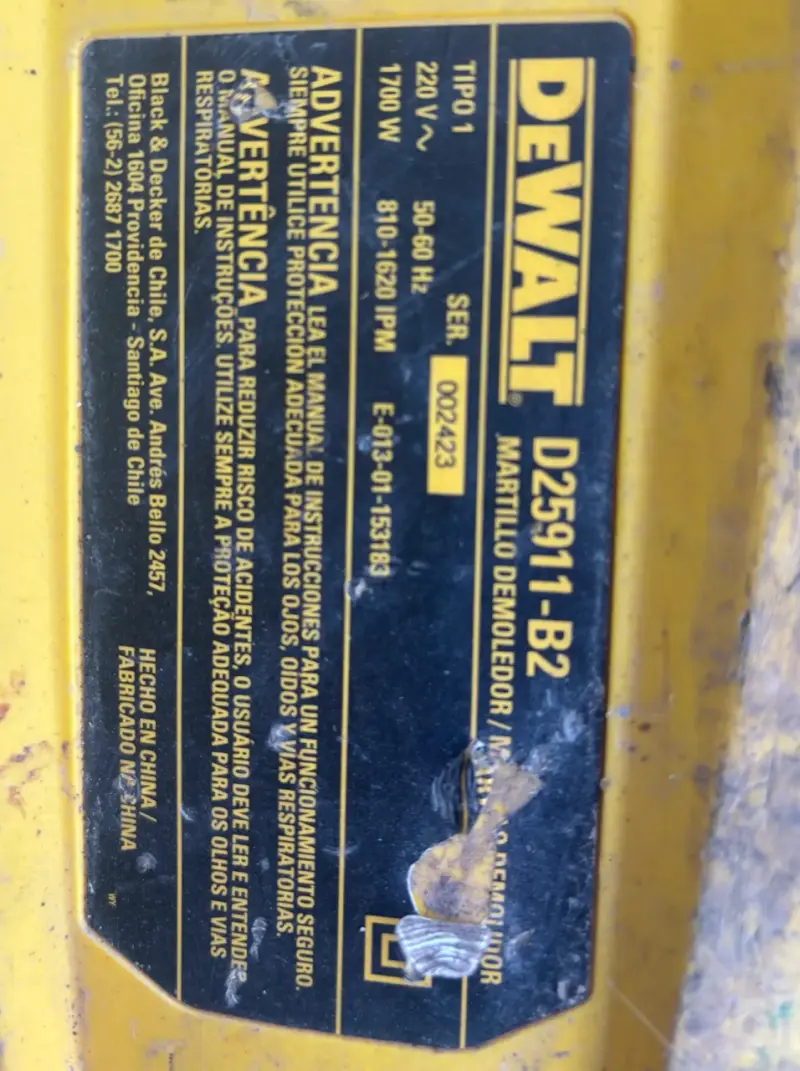 Martillo demoledor DeWalt D25911-B2 1700W - 3