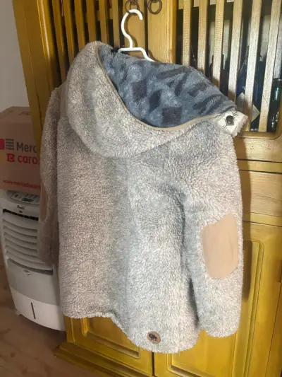 Chaqueta de lana con capucha Buffalo reversible - miniatura 6