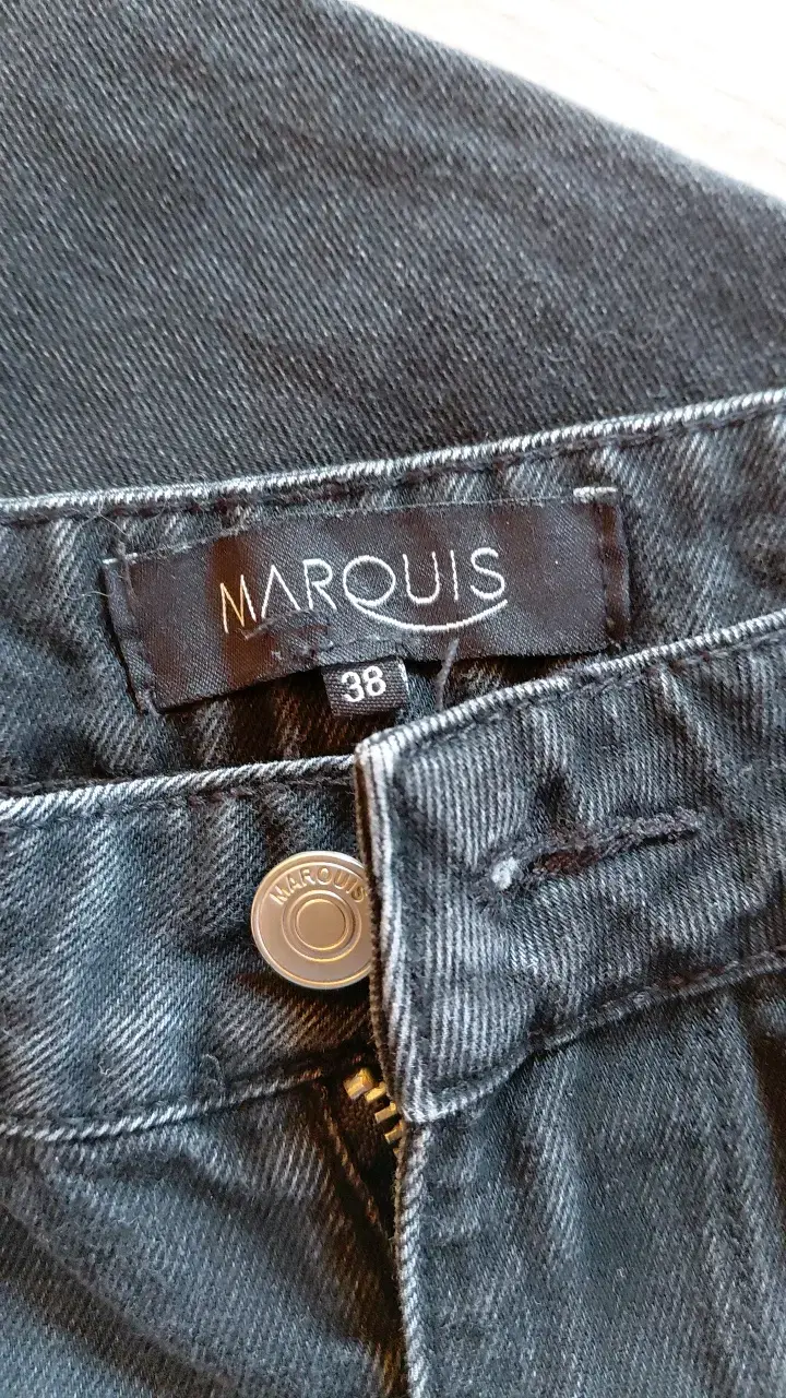 Jeans anchos negros Marquis talla 38 - 3