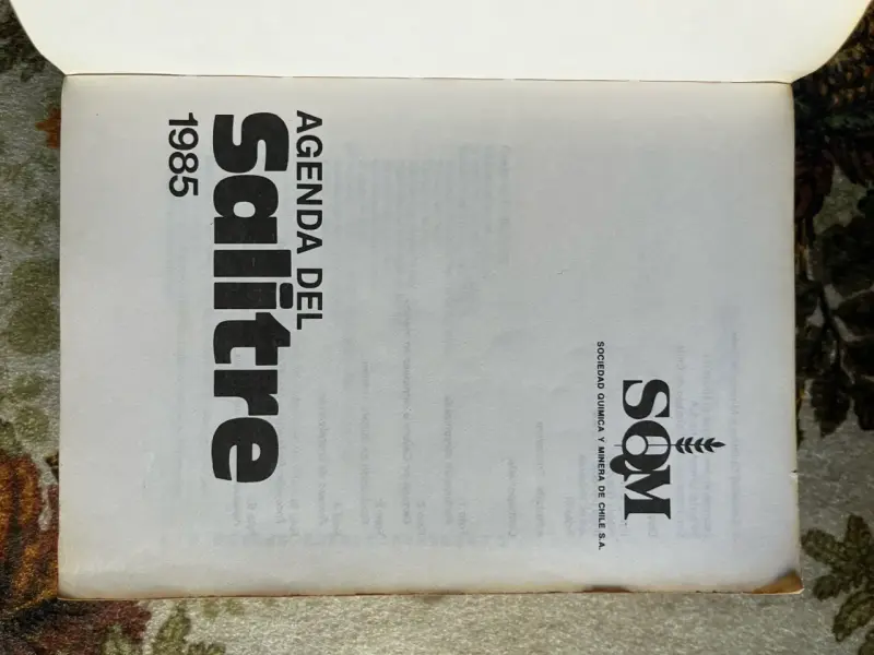 Agenda del Salitre SQM 1985 en buen estado - 2