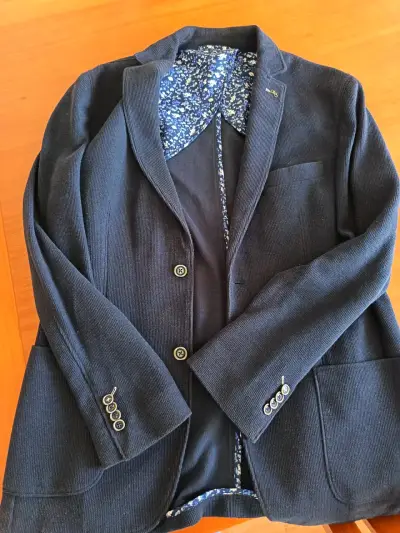 Blazer azul marino Trial con diseño floral - miniatura 1