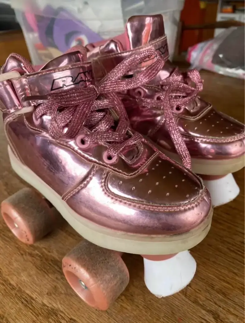 Patines de Cuatro Ruedas Rosados para Niñas - 3