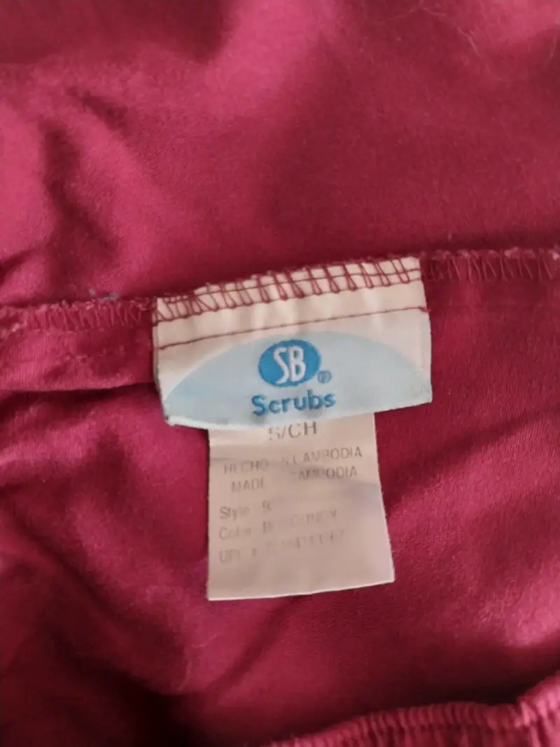 Pantalones clinicos burdeos para mujer - 5