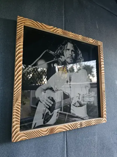 Cuadro Chris Cornell vidrio grabado - miniatura 1