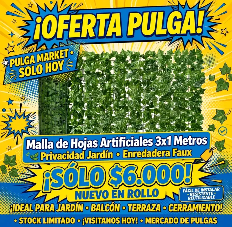 Malla de Hojas Artificiales 3x1 Metros Enredadera - 2