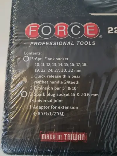Juego de dados 22 piezas 1/2" Force - miniatura 2