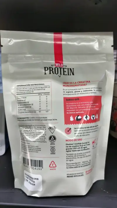 Creatina Monohidratada Wild Protein 50 Porciones - miniatura 2