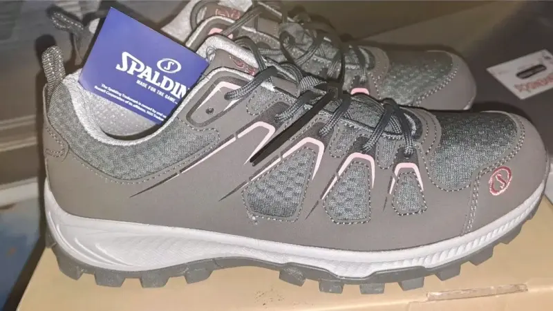Zapatillas deportivas Spalding gris y rosa - 1