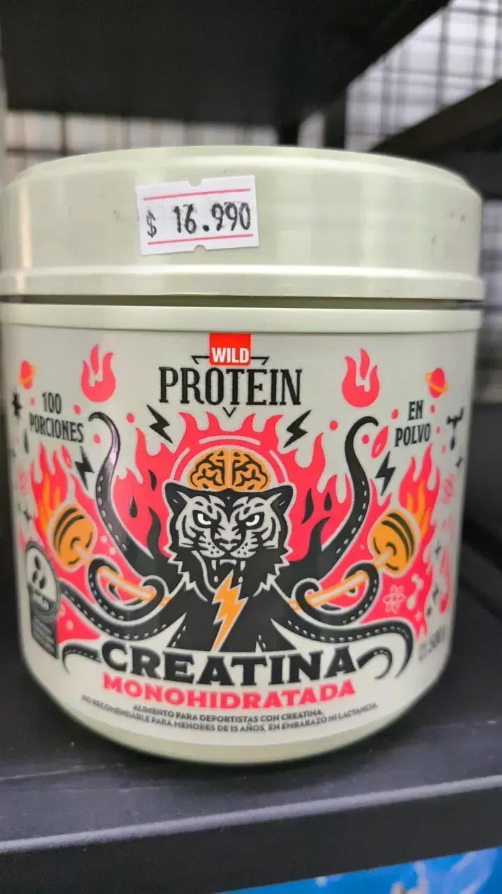 Creatina Monohidratada Wild Protein 100 Porciones - 1