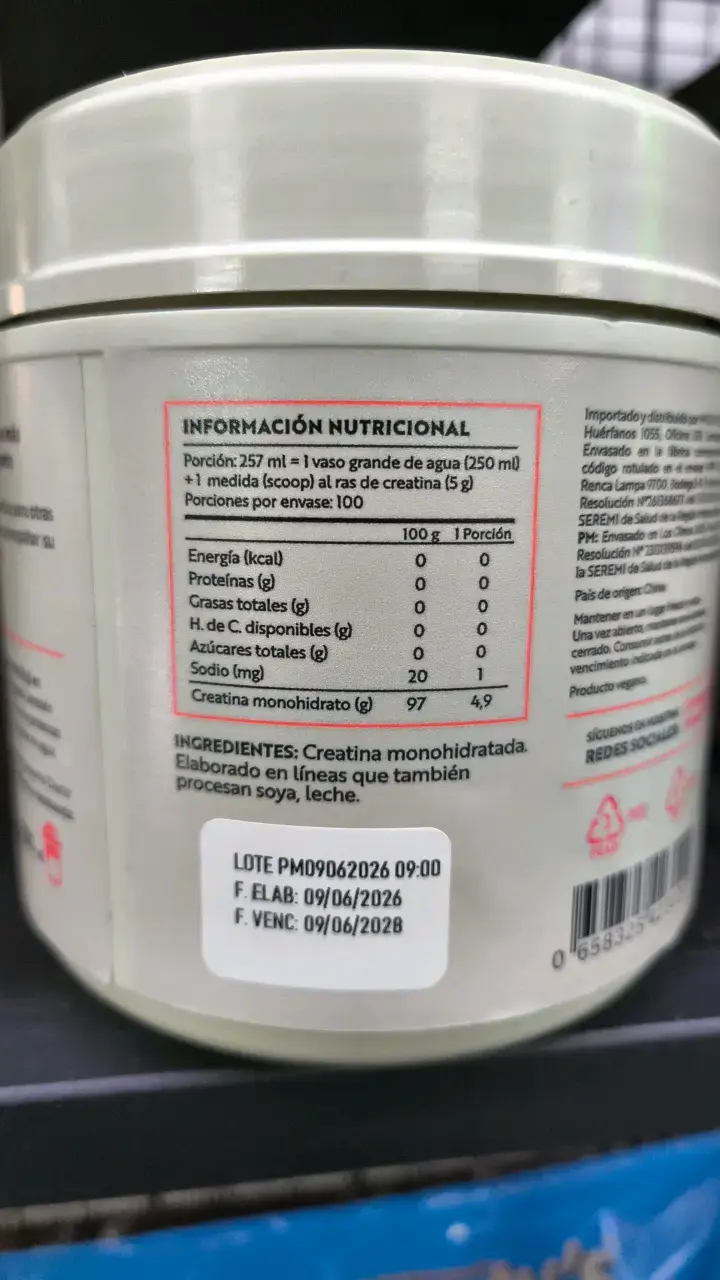 Creatina Monohidratada Wild Protein 100 Porciones - 2