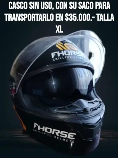 Casco de moto Fhorse XL nuevo con saco - miniatura 5