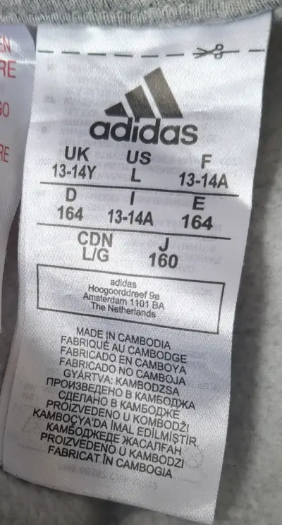 Polerón con capucha Adidas gris y negro para niño - miniatura 2
