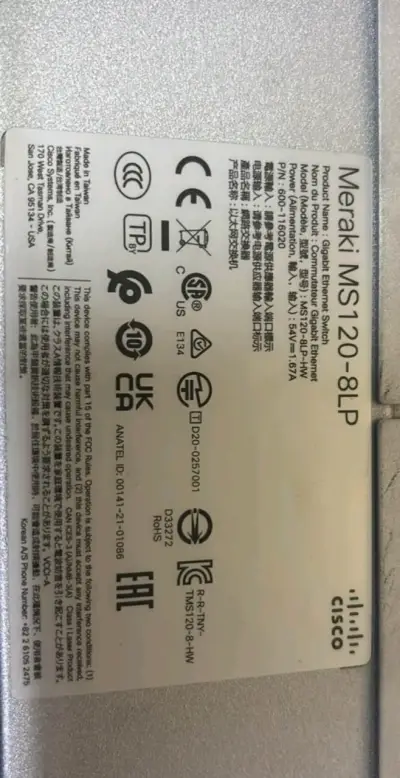 Switch Cisco Meraki MS120-8LP con 8 Puertos - miniatura 2