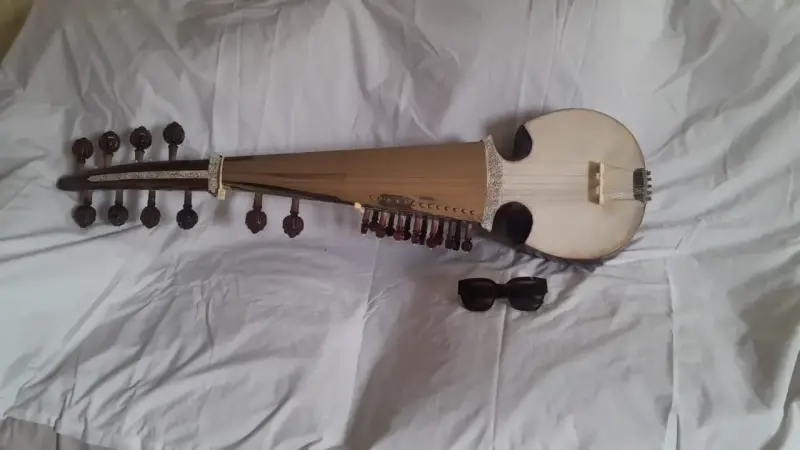 Sarod de madera, instrumento musical Hindú - 2