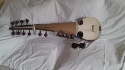 Sarod de madera, instrumento musical Hindú - miniatura 2