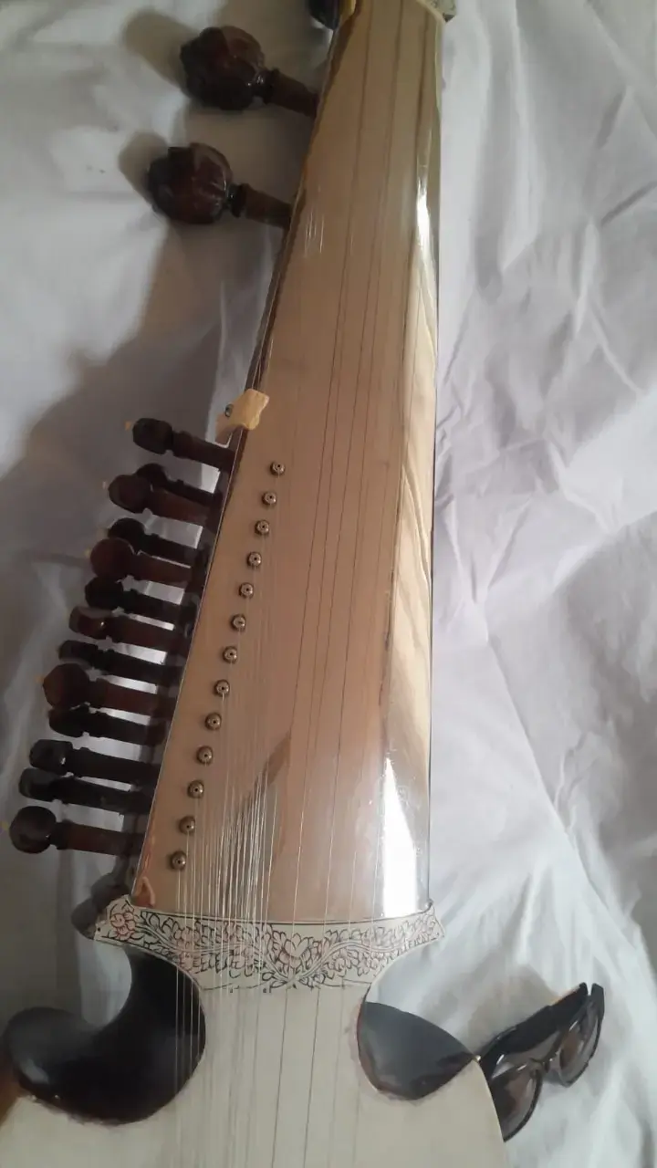 Sarod de madera, instrumento musical Hindú - 3