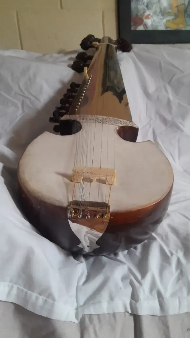 Sarod de madera, instrumento musical Hindú - 4