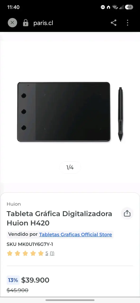 Tableta Gráfica Huion H420 - 3