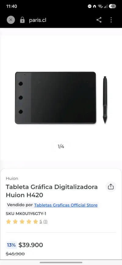 Tableta Gráfica Huion H420 - miniatura 3