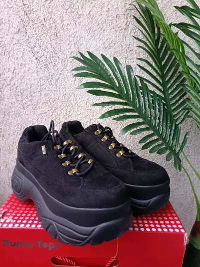Zapatillas negras de plataforma Punto Top talla 3 - miniatura 1