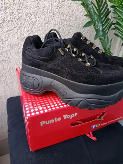 Zapatillas negras de plataforma Punto Top talla 3 - miniatura 2