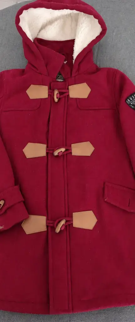 Abrigo infantil rojo con capucha Black And Blue - 1