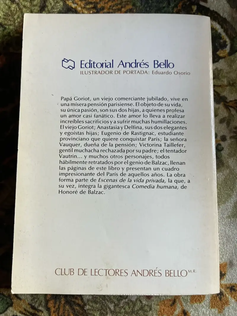 Libro 'Papá Goriot' de Honoré de Balzac - 3