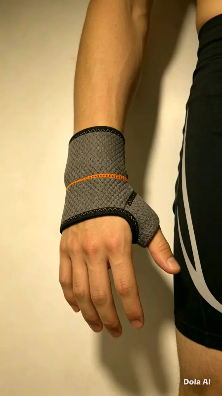 Muñequera deportiva LiveUp soporte gris - 1